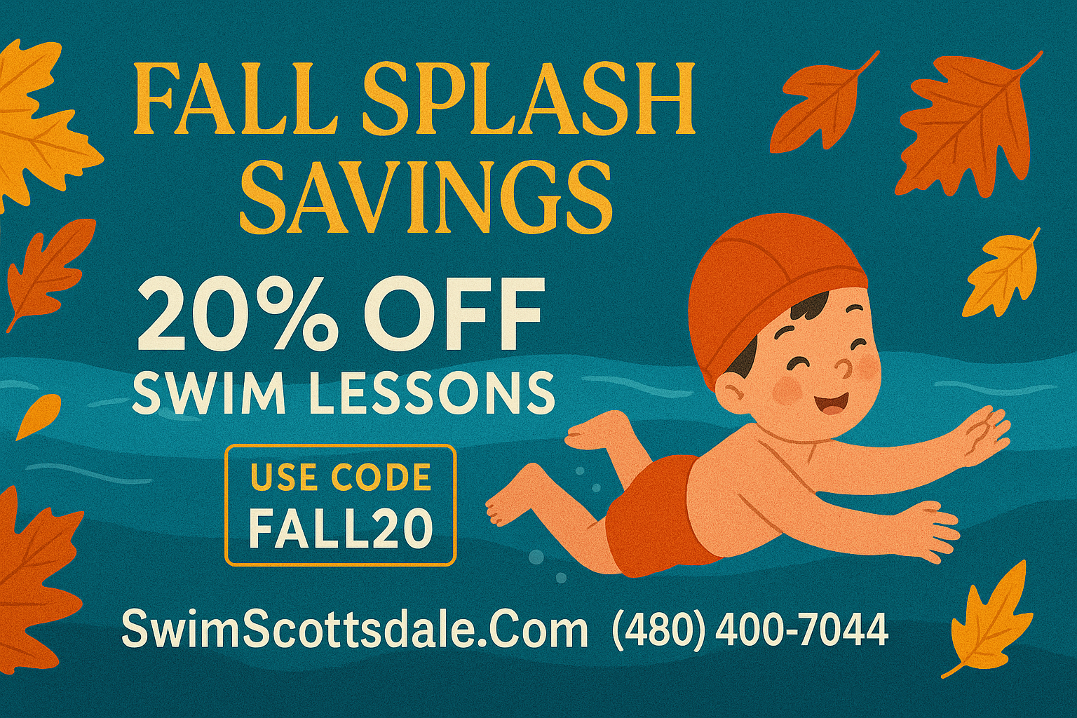 Fall Splash Savings – 20% Off Swim Lessons! | Swim Scottsdale